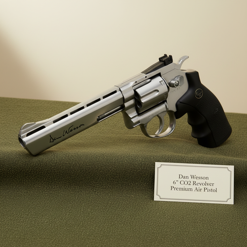 Dan Wesson Silver 6-Inch CO2 Air Revolver - Military Olive & Cream product image