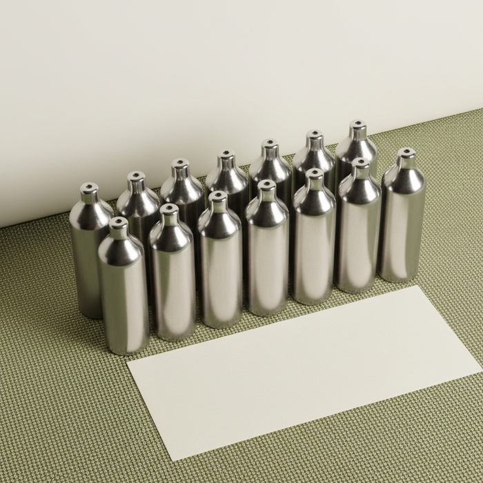12g CO2 Cylinders for Air Pistols - Military Olive & Cream product image